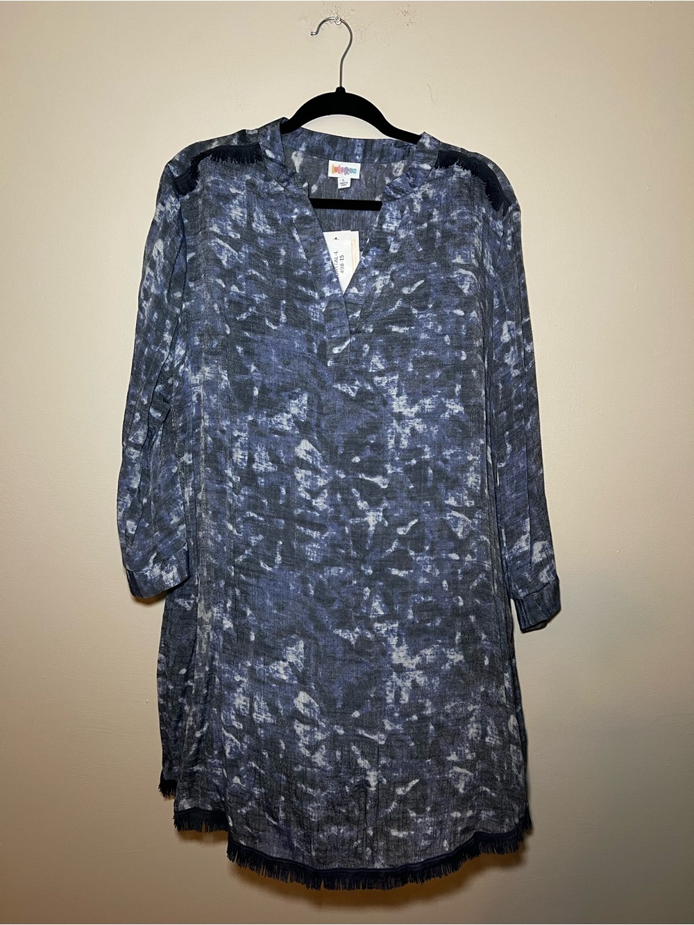 LuLaRoe Coastal Blue Tie-Dye Pattern Cover Up